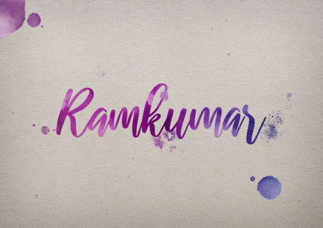 Free photo of Ramkumar Watercolor Name DP