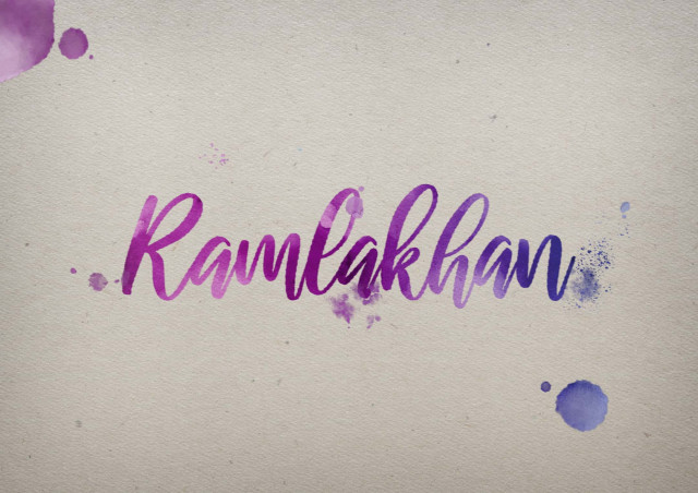 Free photo of Ramlakhan Watercolor Name DP