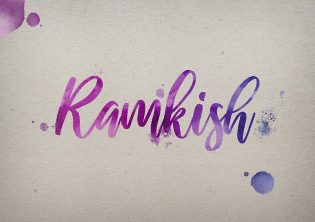 Free photo of Ramkish Watercolor Name DP