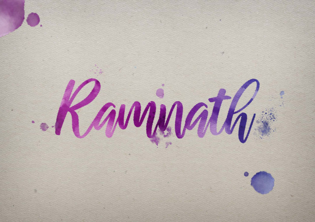 Free photo of Ramnath Watercolor Name DP