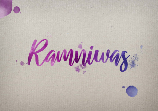 Free photo of Ramniwas Watercolor Name DP