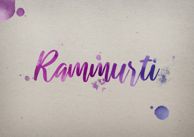 Free photo of Rammurti Watercolor Name DP
