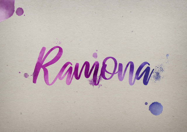 Free photo of Ramona Watercolor Name DP