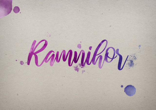 Free photo of Ramnihor Watercolor Name DP