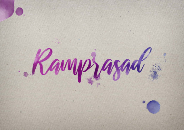 Free photo of Ramprasad Watercolor Name DP