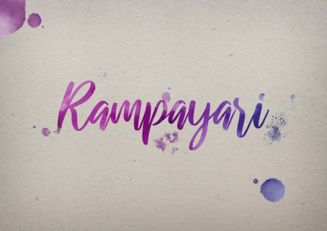 Free photo of Rampayari Watercolor Name DP