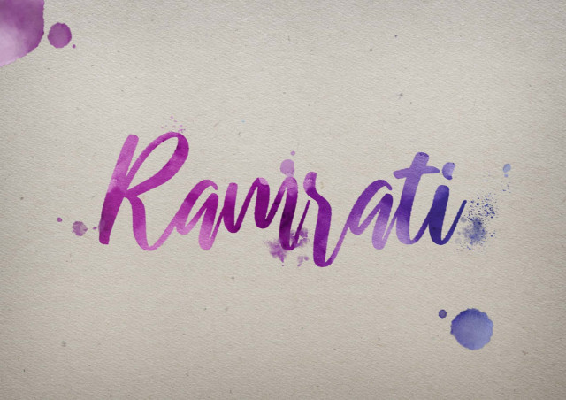 Free photo of Ramrati Watercolor Name DP