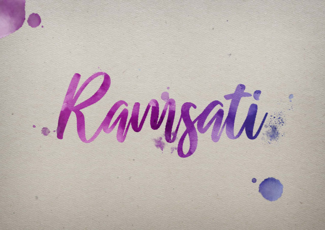 Free photo of Ramsati Watercolor Name DP