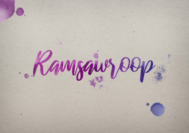 Free photo of Ramsawroop Watercolor Name DP