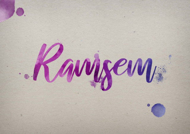 Free photo of Ramsem Watercolor Name DP