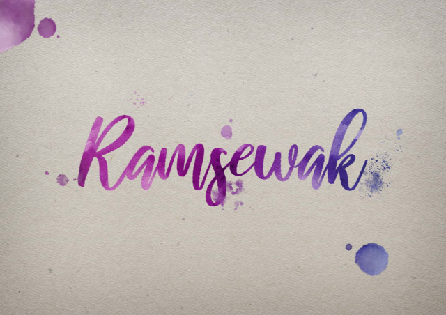 Free photo of Ramsewak Watercolor Name DP