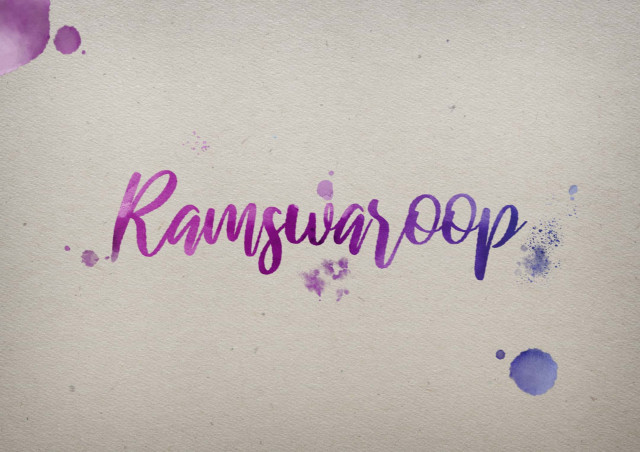 Free photo of Ramswaroop Watercolor Name DP