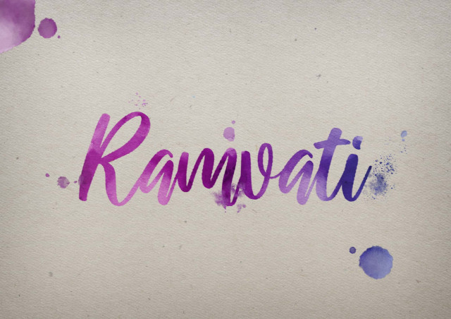Free photo of Ramvati Watercolor Name DP