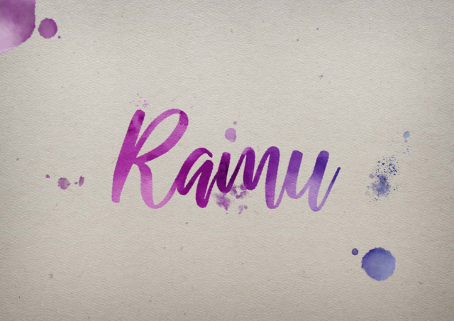 Free photo of Ramu Watercolor Name DP