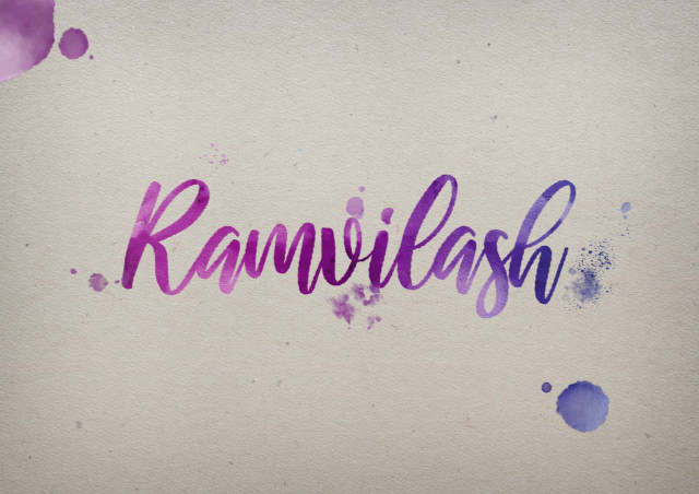 Free photo of Ramvilash Watercolor Name DP