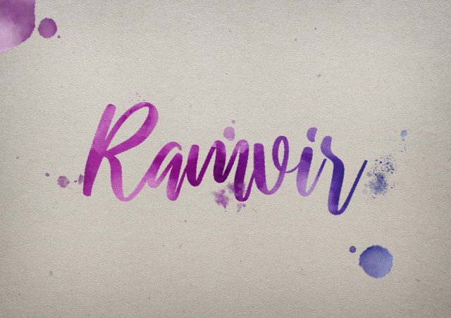 Free photo of Ramvir Watercolor Name DP