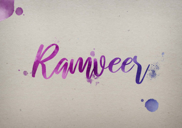 Free photo of Ramveer Watercolor Name DP