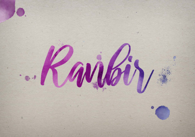 Free photo of Ranbir Watercolor Name DP