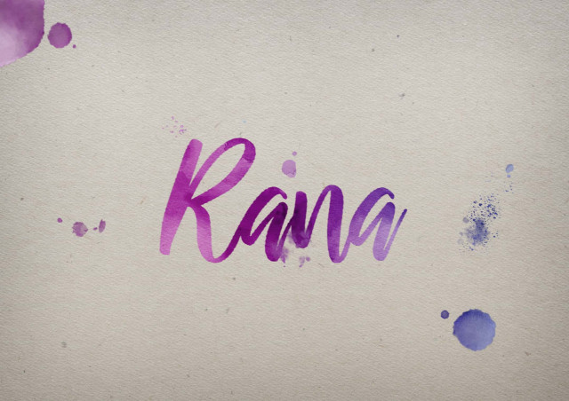 Free photo of Rana Watercolor Name DP