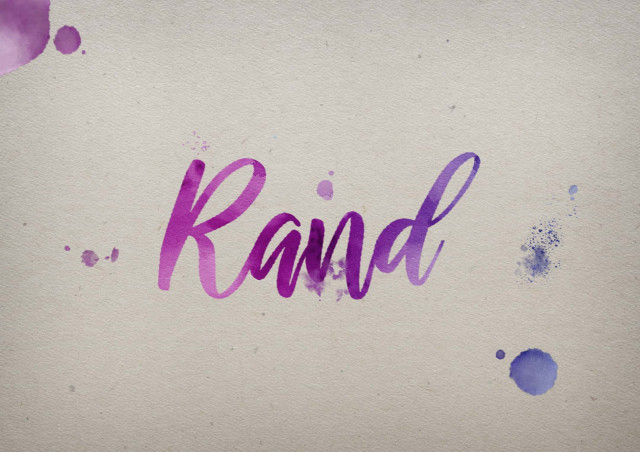 Free photo of Rand Watercolor Name DP