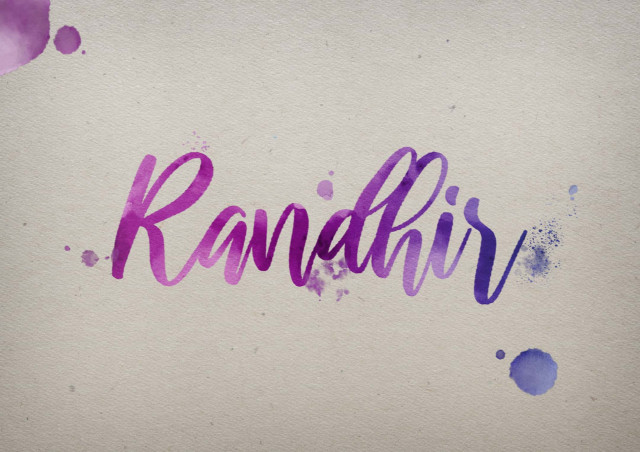 Free photo of Randhir Watercolor Name DP