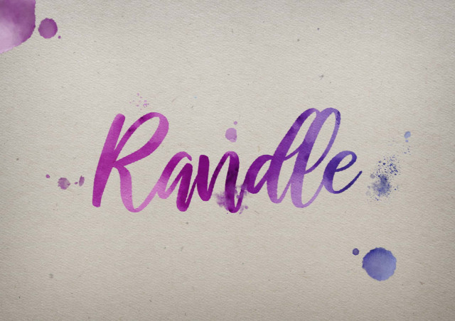 Free photo of Randle Watercolor Name DP