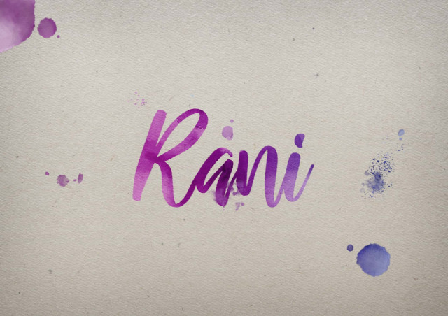 Free photo of Rani Watercolor Name DP