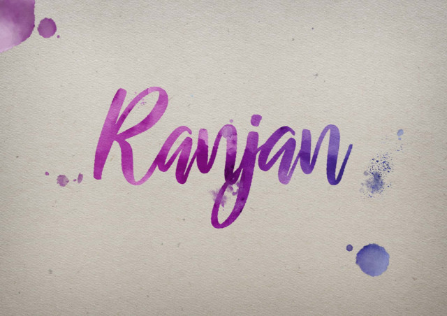 Free photo of Ranjan Watercolor Name DP