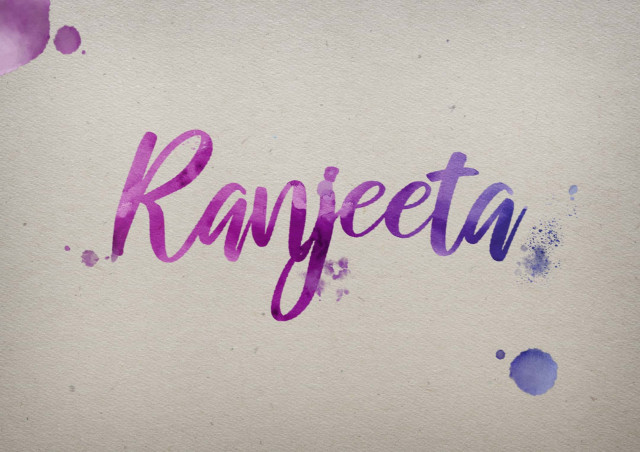 Free photo of Ranjeeta Watercolor Name DP