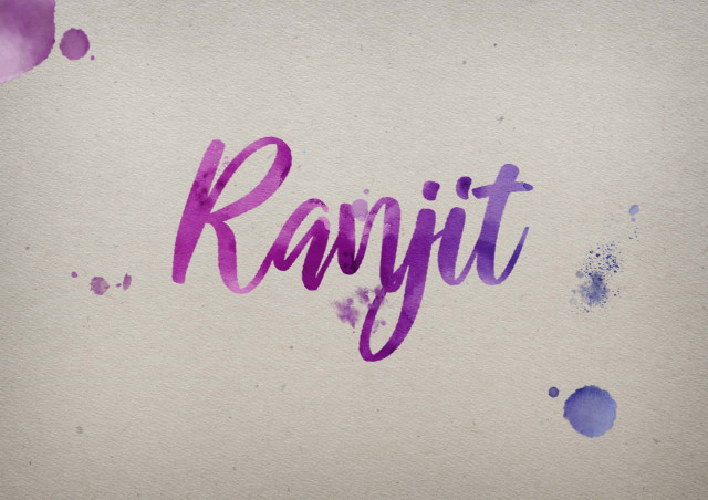Free photo of Ranjit Watercolor Name DP