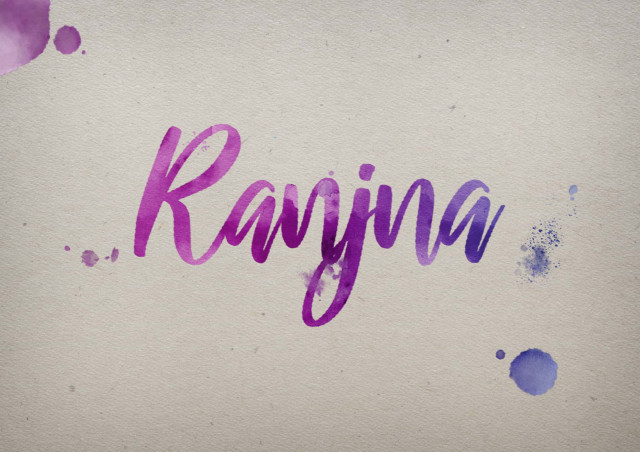 Free photo of Ranjna Watercolor Name DP