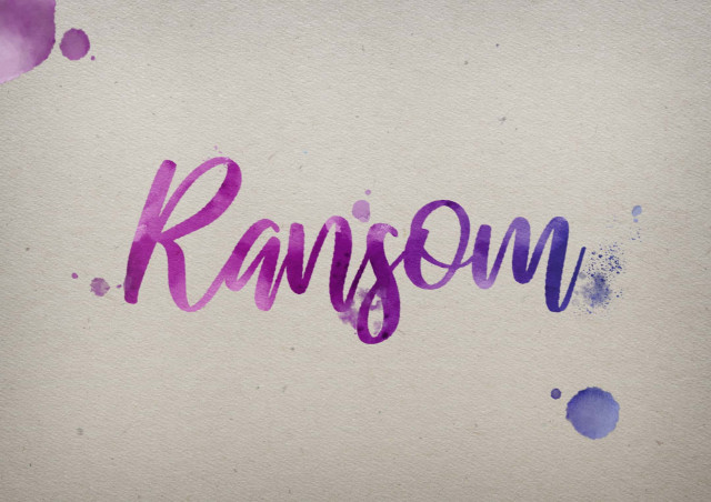 Free photo of Ransom Watercolor Name DP