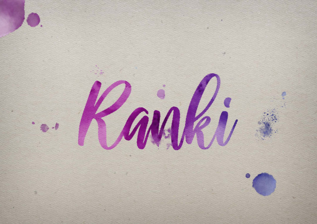 Free photo of Ranki Watercolor Name DP