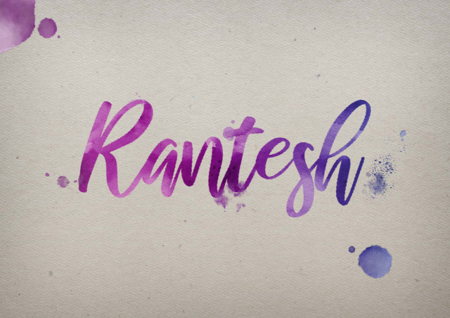 Free photo of Rantesh Watercolor Name DP