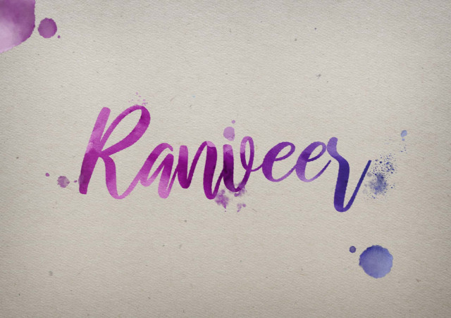 Free photo of Ranveer Watercolor Name DP