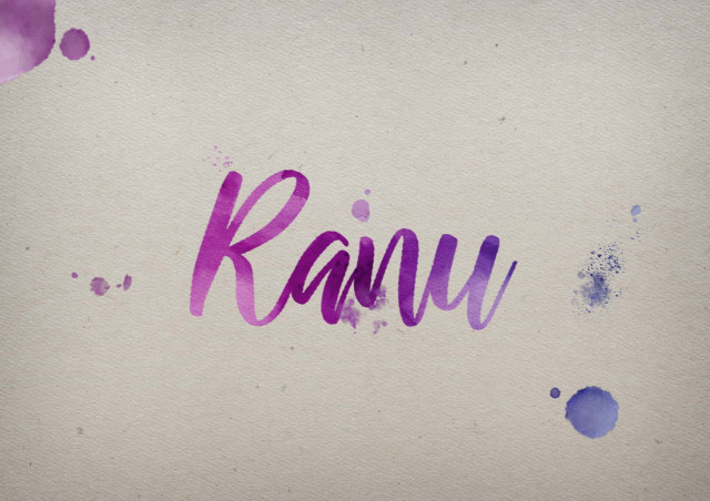 Free photo of Ranu Watercolor Name DP