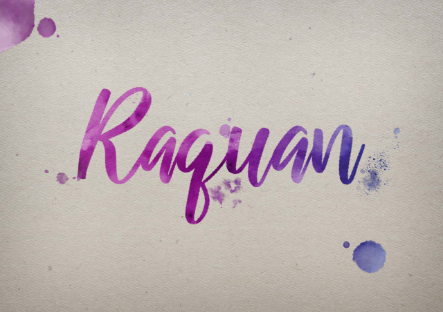 Free photo of Raquan Watercolor Name DP