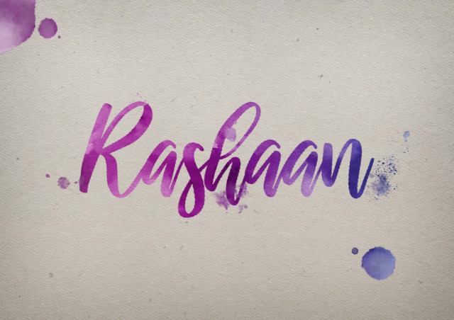 Free photo of Rashaan Watercolor Name DP