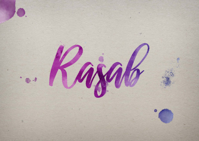 Free photo of Rasab Watercolor Name DP