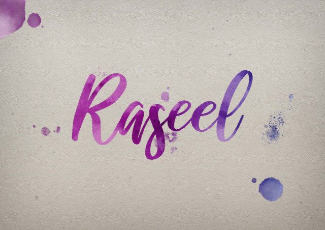 Free photo of Raseel Watercolor Name DP