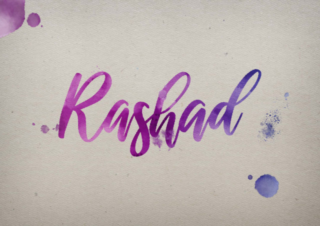 Free photo of Rashad Watercolor Name DP