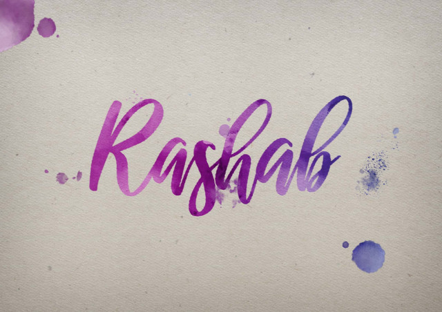 Free photo of Rashab Watercolor Name DP