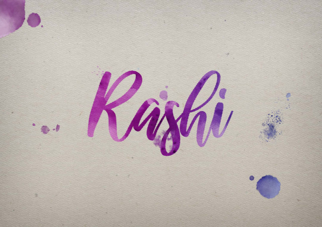 Free photo of Rashi Watercolor Name DP