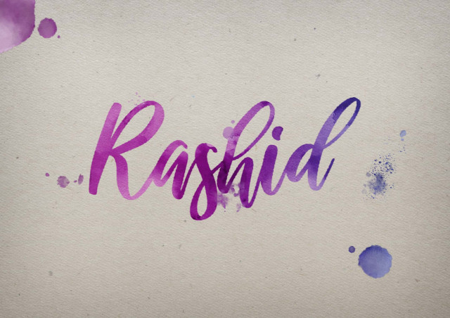 Free photo of Rashid Watercolor Name DP