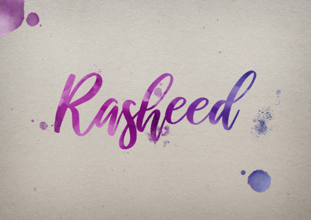 Free photo of Rasheed Watercolor Name DP