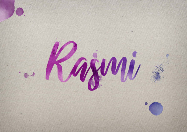 Free photo of Rasmi Watercolor Name DP