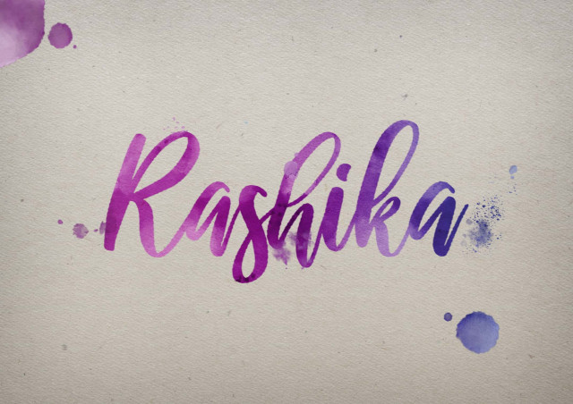 Free photo of Rashika Watercolor Name DP