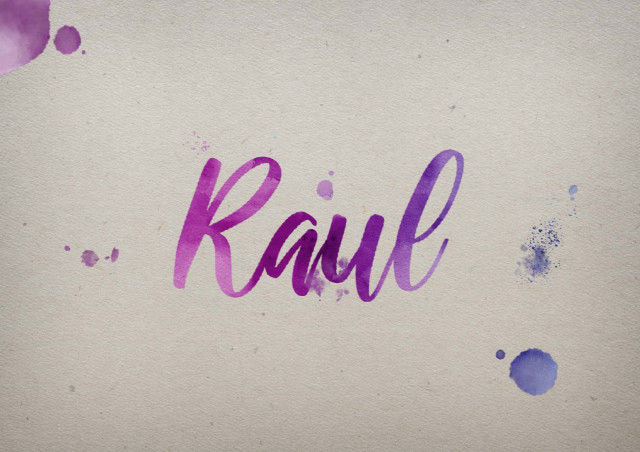 Free photo of Raul Watercolor Name DP