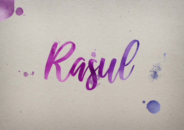 Free photo of Rasul Watercolor Name DP