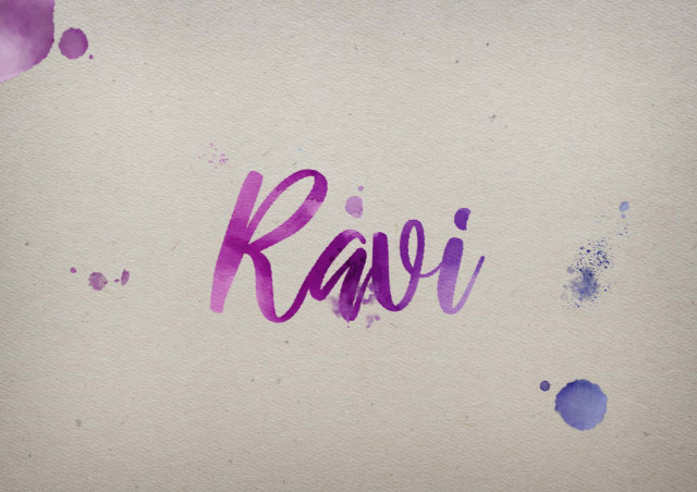 Free photo of Ravi Watercolor Name DP